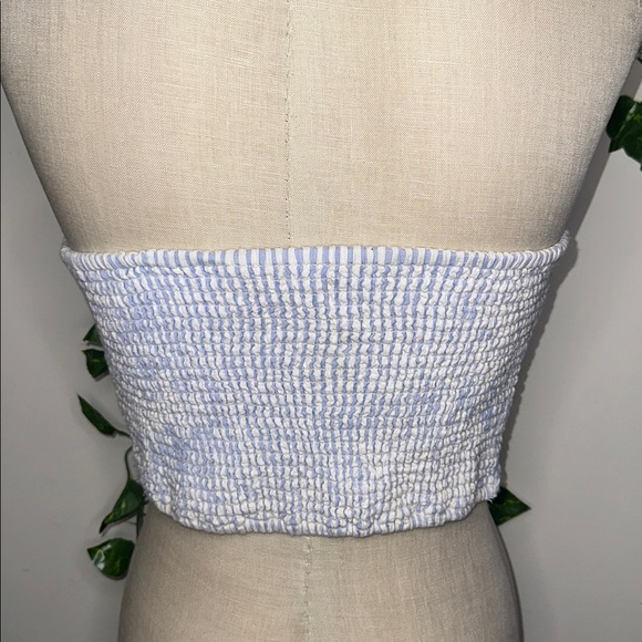 Hollister Faux Button Up Striped Tube Top - Picture 3 of 5